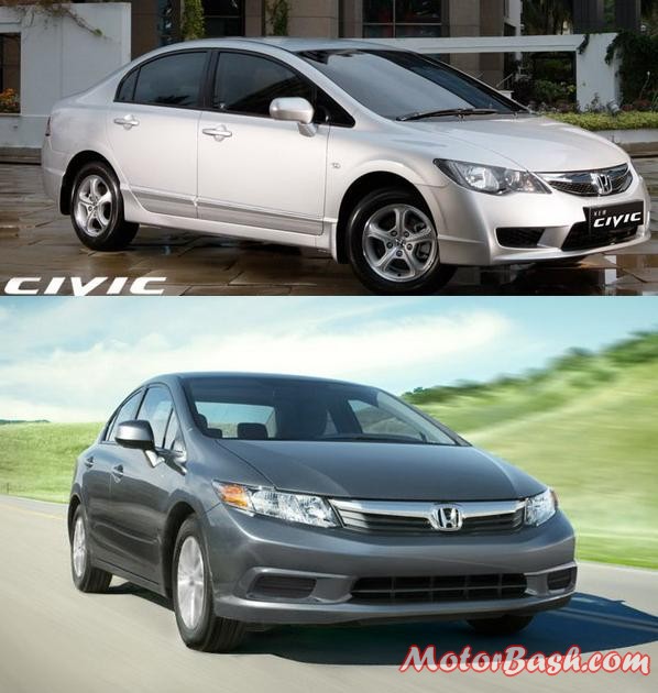 Existing Civic and New 2013 Civic