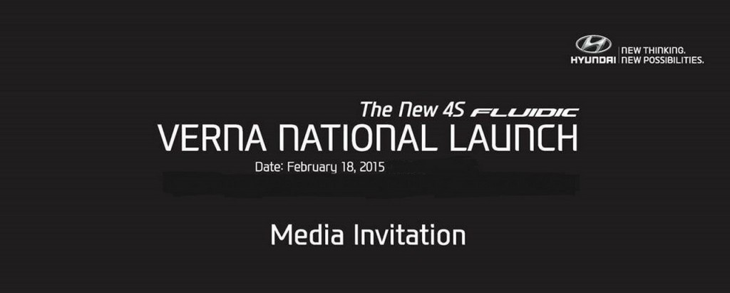 Hyundai Verna Launch Invite