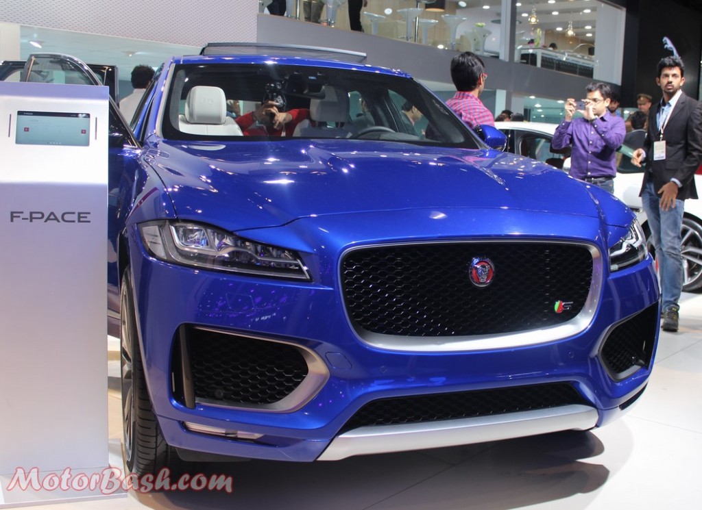 Jaguar F-Pace Blue Pic Auto Expo