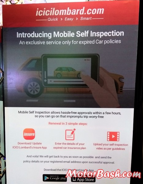 icici mobile self inspection insure app