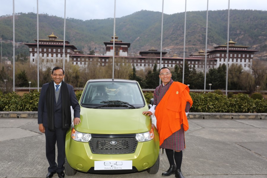 Mahindra Reva launches e2o electric car in Bhutan