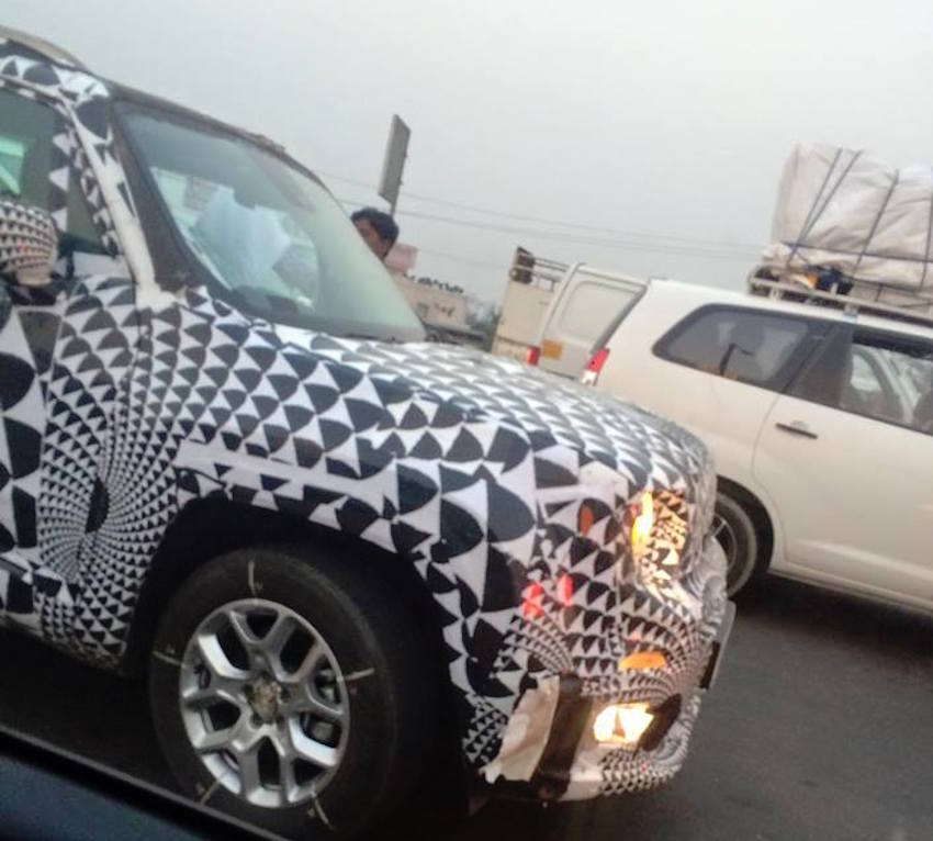 Jeep Renegade Spy Pic India Testing front